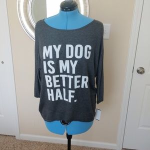 My Dog is my better half graphic t-shirt Size L